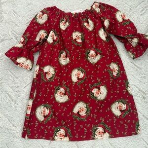 New Handcrafted Christmas Santa Peasant Dress